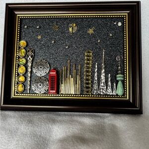 City skyline Framed Jewelry Art